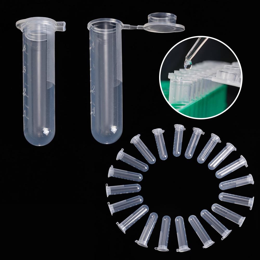 20PCS 5ml With Cover Lab Sample Round Bottle Plastic Centrifuge Tube Small Vial
