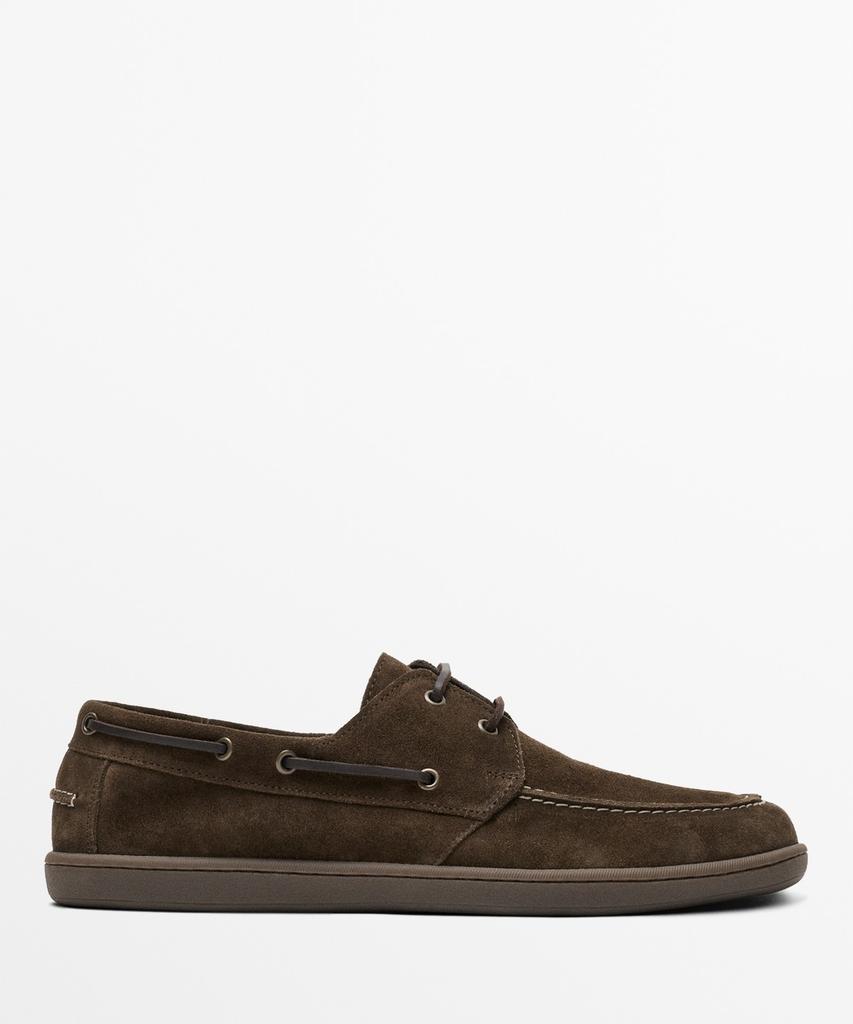 Massimo Dutti Soft Leather Boat Shoes