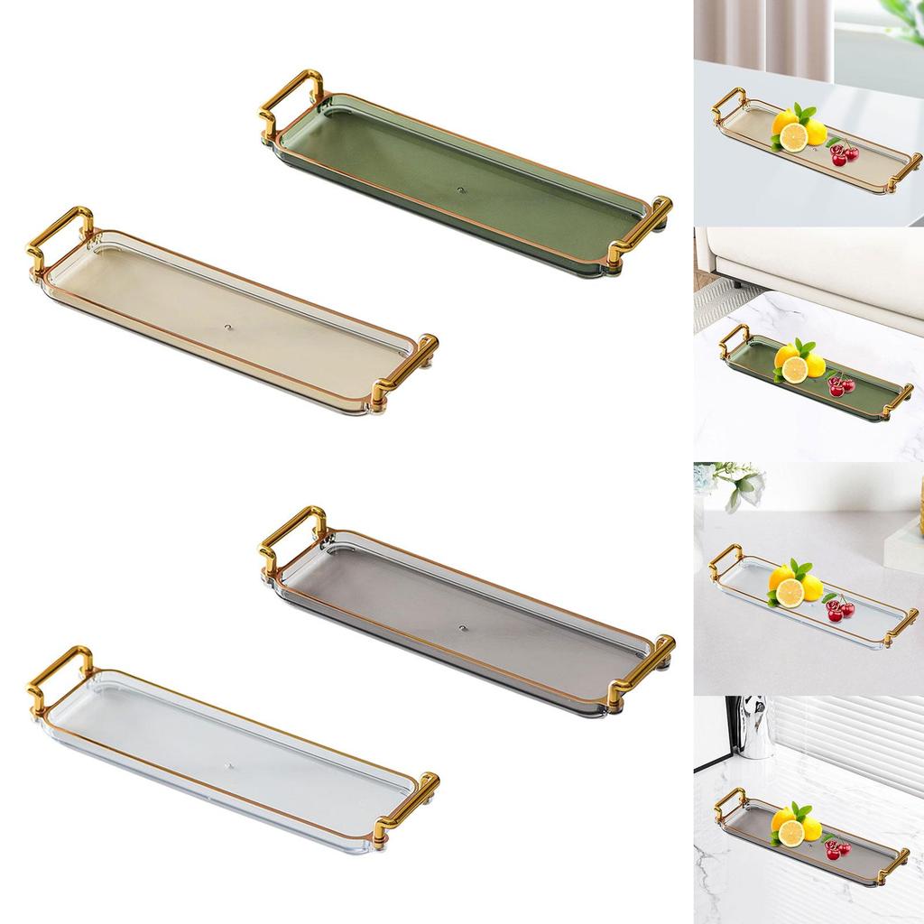 Nordic Serving Tray with Handles Multipurpose Decorative Tray Vanity Tray for Living Room Bathroom Office Bedroom Party