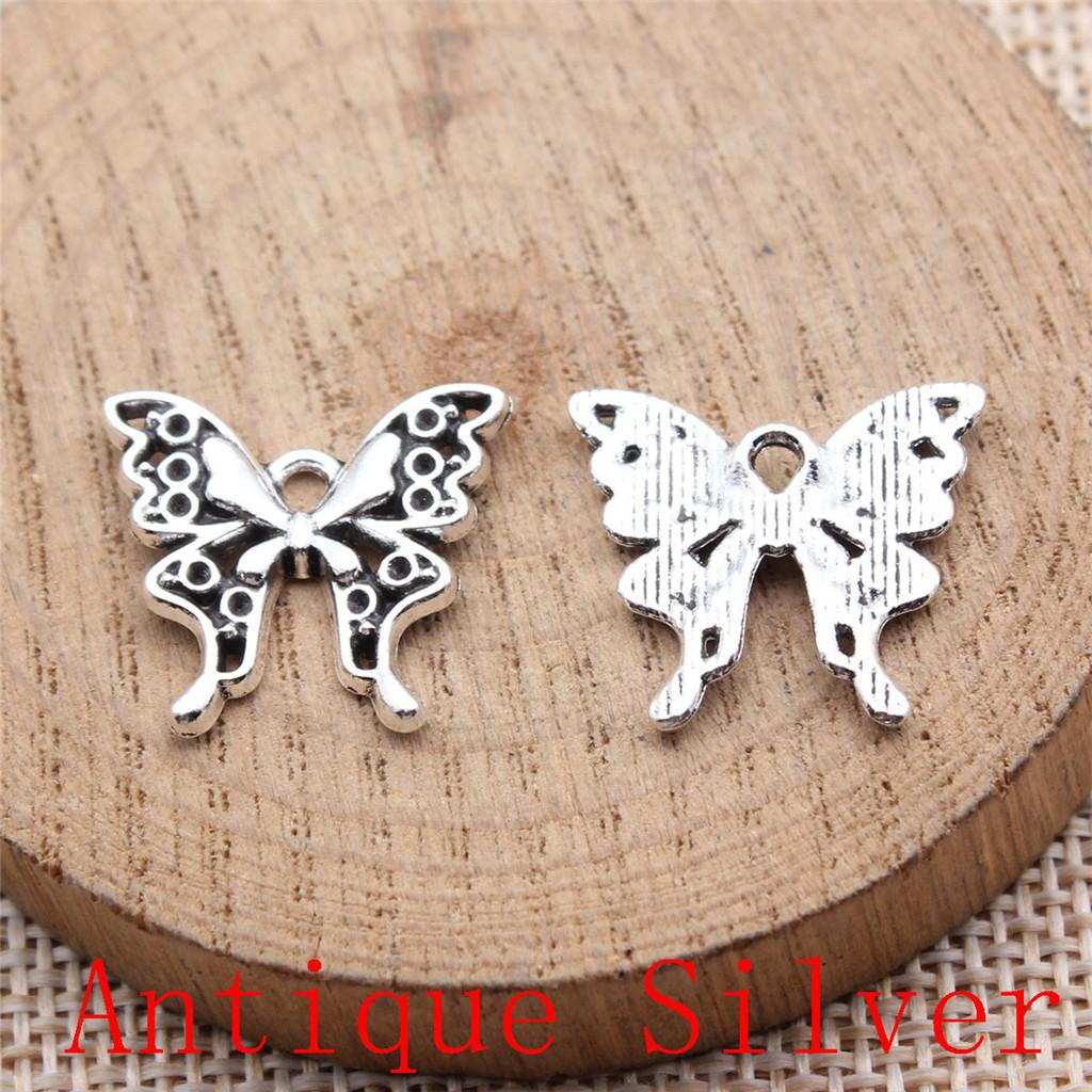 Butterfly Shaped Charms Pendant For Bracelet Necklace Jewelry Making Craft Findings