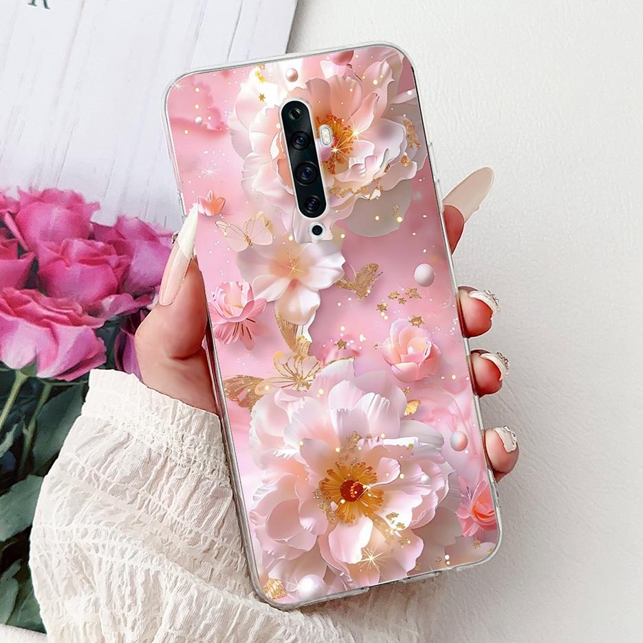Чехол для Oppo Reno 2 Reno 2F 2Z Стильный Чехол с Рисунком Цветов Мягкий Тонкий Чехол для Телефона Для Oppo Reno2 F Z Reno2F Reno2Z Fundas Coque