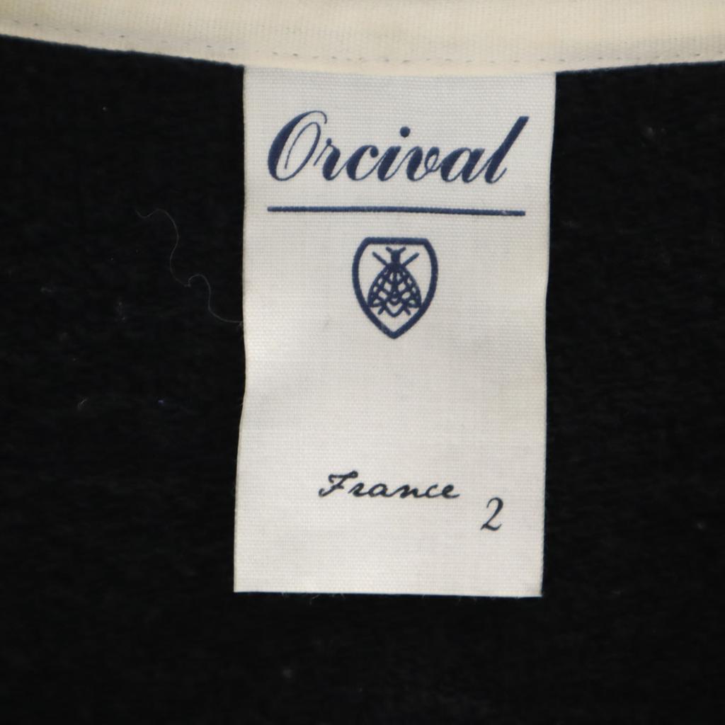 Orcival Сделано в Японии Худи на молнии с длинным рукавом 2 черных Мужское Б/У