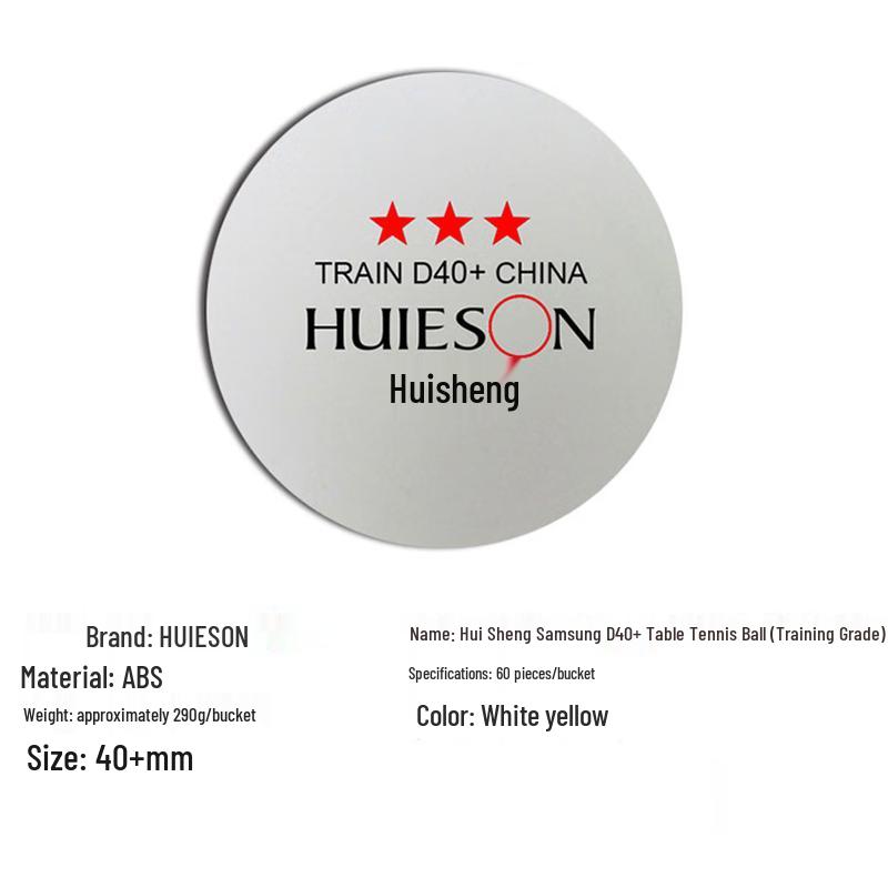 Yibei 3-Star Table Tennis Training Balls - 60 Pack