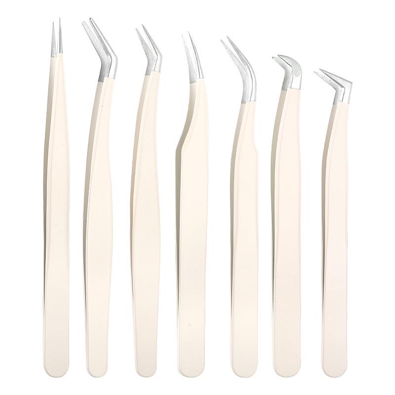 Золотой пинцет для ресниц «Перо» – Профессиональный инструмент для формирования пучков для мастеров по наращиванию ресниц