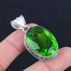 Peridot Gemstone Pendant Solid 925 Sterling Silver Pendant Jewelry Gift For Unisex