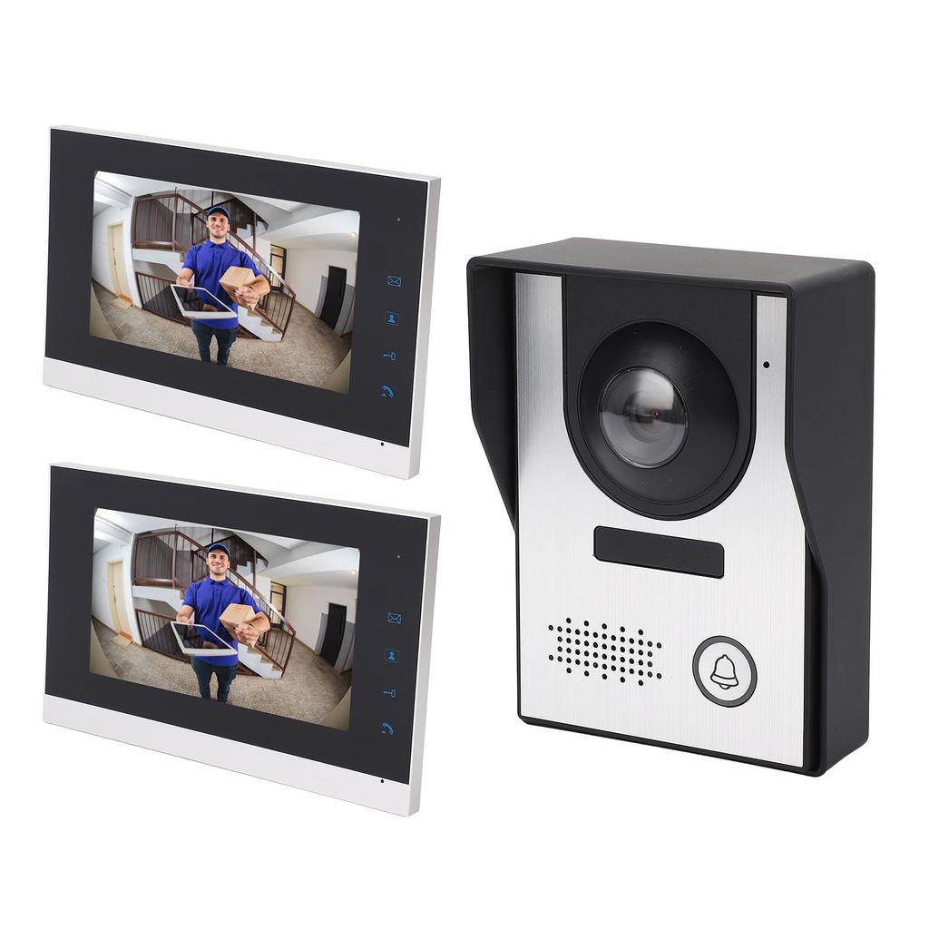 Проводная система видеодомофона с инфракрасным ночным видением и удаленной разблокировкой видеодомофона с камерой 2 шт. 7