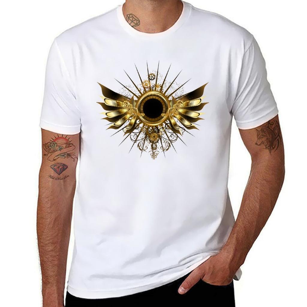 Mechanical Wings ( Steampunk Wings ) Tshirt PerforUnisexce Workout Short Sleeve Tee Tshirt