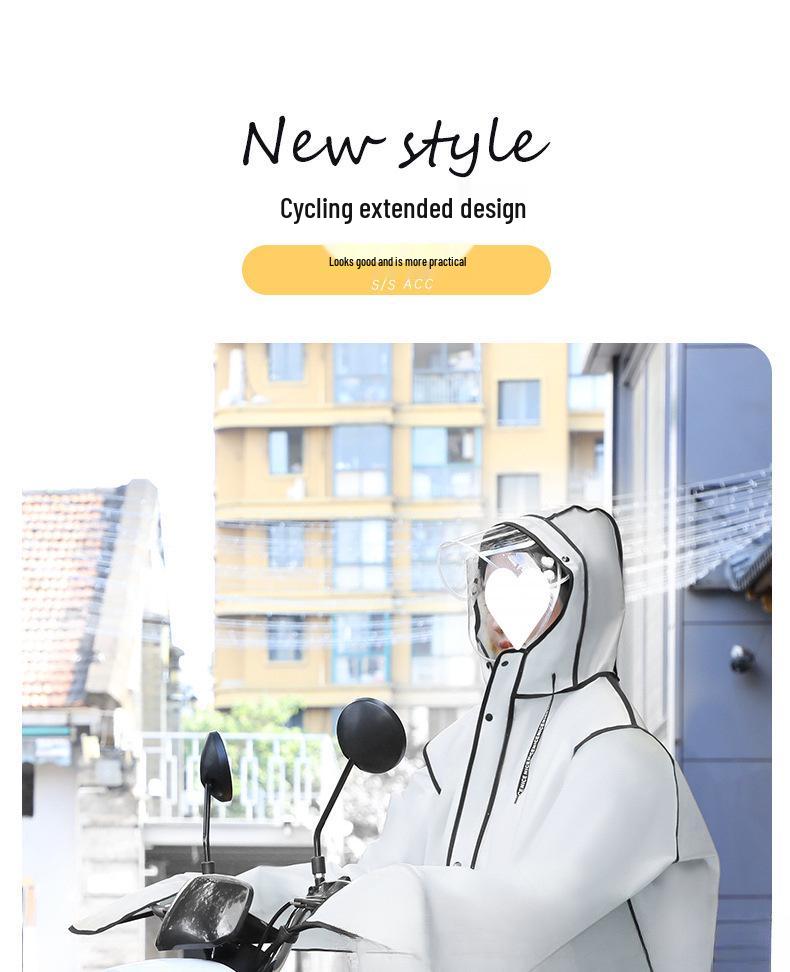 Полный водонепроницаемый пончо для взрослых - Унисекс дождевик для езды на электромобиле или велосипеде