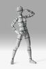 TAMASHII NATIONS Edition цветная 135 мм окрашенная подвижная фигурка SHFiguarts Body-chan -Спорт- -Проволочный каркас- (Серая версия.) приблизительно. ПВХ и АБС