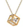 Zircon Crystal Cube Pendant Necklace Novel Chic Simple Wild Women Necklace
