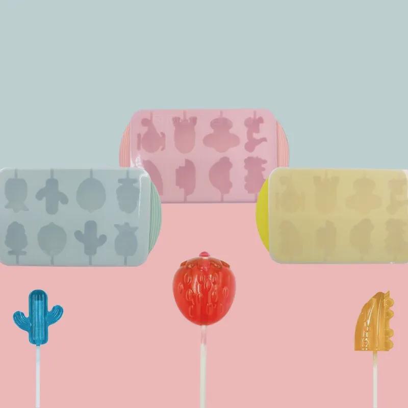 Силиконовая форма для леденцов в форме фруктов с крышкой и форма для сырных палочек