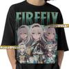 Футболка FIREFLY HONKAI STAR Rail, Футболка на заказ с Firefly, Винтажные поддельные футболки Firefly Honkai, Подарок для фанатов Hsr Рыцарь Расплавленный