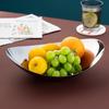 304 Stainless Steel Fruit Tray, Light Luxury Metal Household Tableware, Living Room Fruit Tray Bowl, Creative Modern Storage Pla