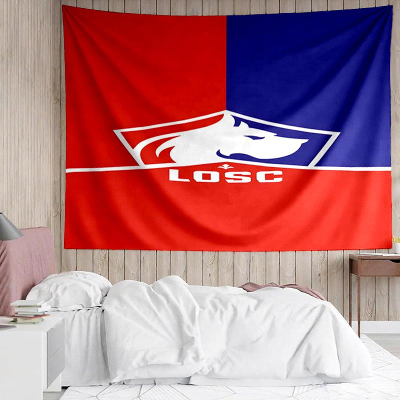 Losc Football Crest Tapestry, Unique Design Tapestry, Suitable for Bedroom,Livingroom, Playroom,Heartwarming Fan Holiday Gifts
