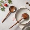 Deep Spoon Head Long Handle Spoon Long Handle Serving Ladle Wooden Soup Spoon  Kitchen Cooking