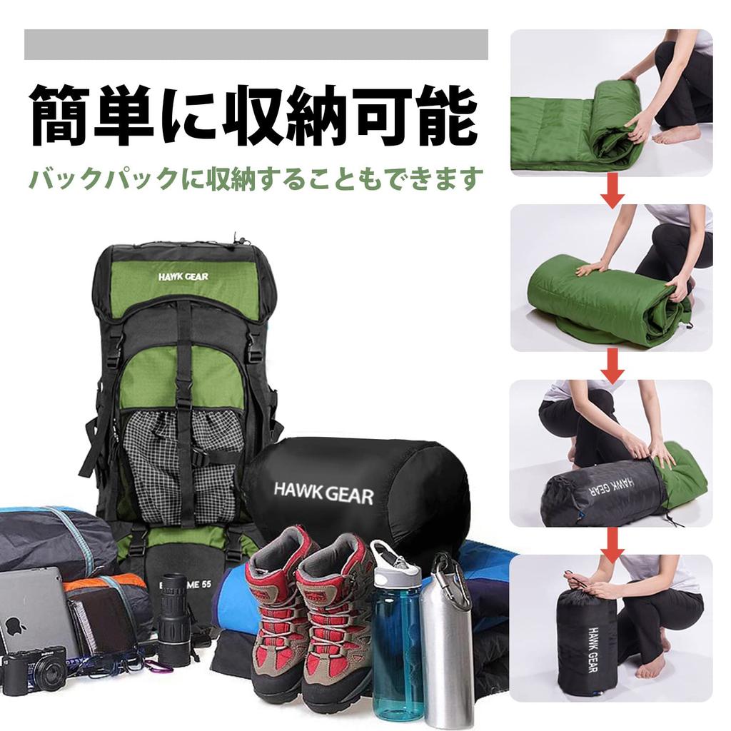 Спящая Простая всесезонная сумка [HAWK GEAR], сумка, кемпинг, на открытом воздухе, водонепроницаемая, (черный)