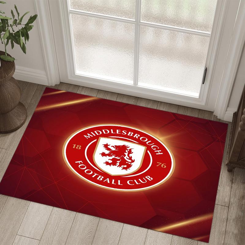 Middlesbrough Design Crystal Velvet Carpet Cozy Non?Slip Printed Rug For Bedroom Living Room Entrance