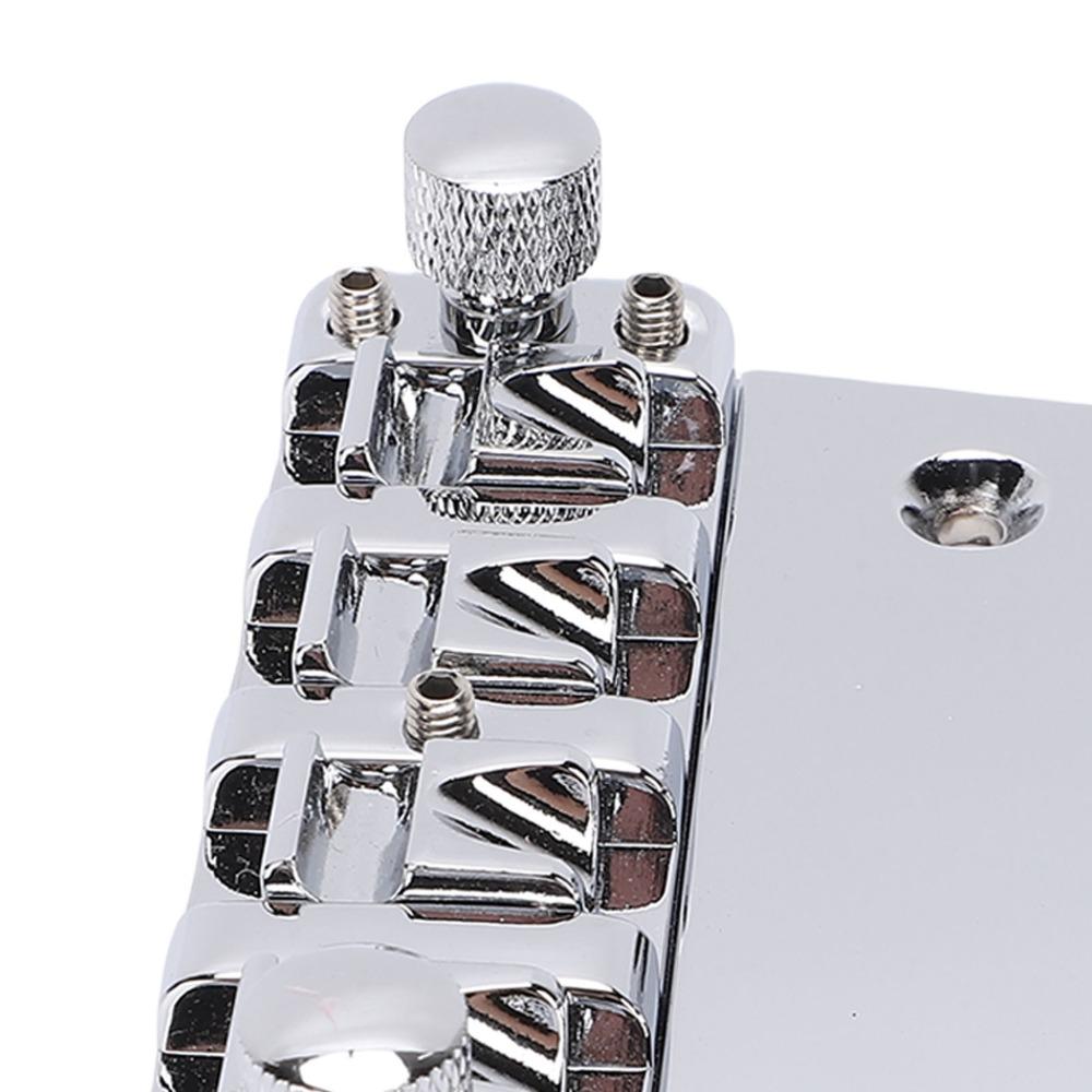 Silver Bass Bridge Metal Saddle Bridge Premium Bass Guitar Bridge For Guitar Repair