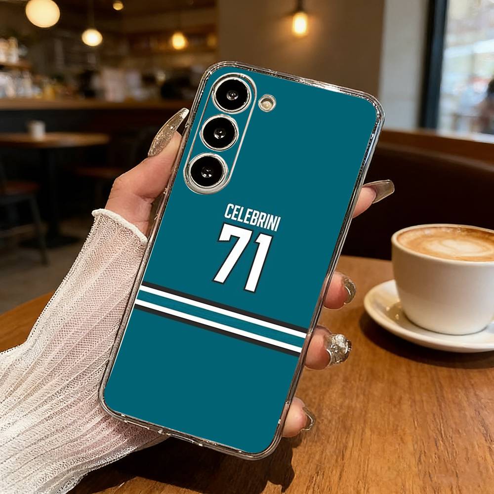 COOL M-Macklin Celebrini Phone Case For Samsung Galaxy S24 S25 S23 S22 S21 Plus S24 S25 Transparent Cover Case