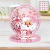 16Pcs Christmas Decoration Plates Pink Accessories Tableware for Baby Shower 7 Inch