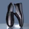 Новые повседневные кожаные туфли для бизнеса, удобные и универсальные рабочие туфли для одной ноги, черные кожаные туфли для папы среднего возраста