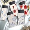Роскошный роскошный чехол с цветком для Samsung Galaxy Z Flip 3 4 5g Funda Z Flip3, прозрачный жесткий противоударный чехол для ПК, чехол для телефона