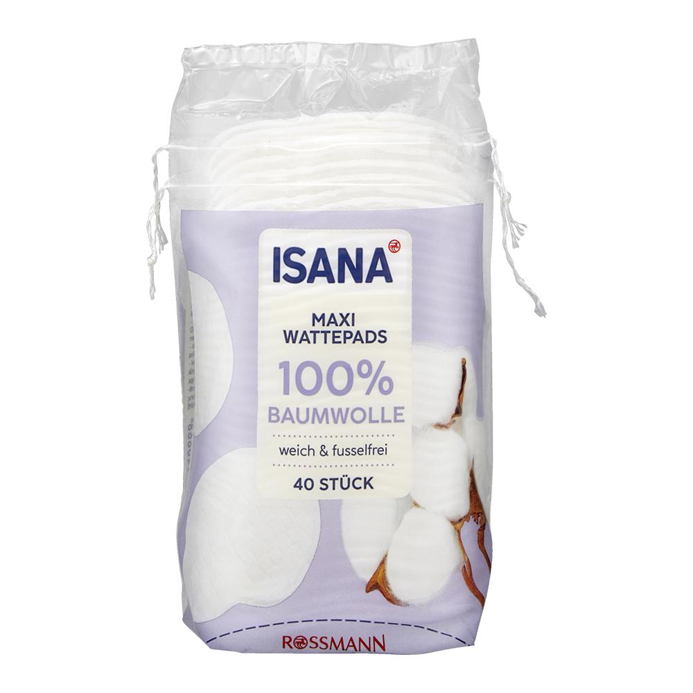Ватные диски Isana 100% хлопок Макси 40 шт.