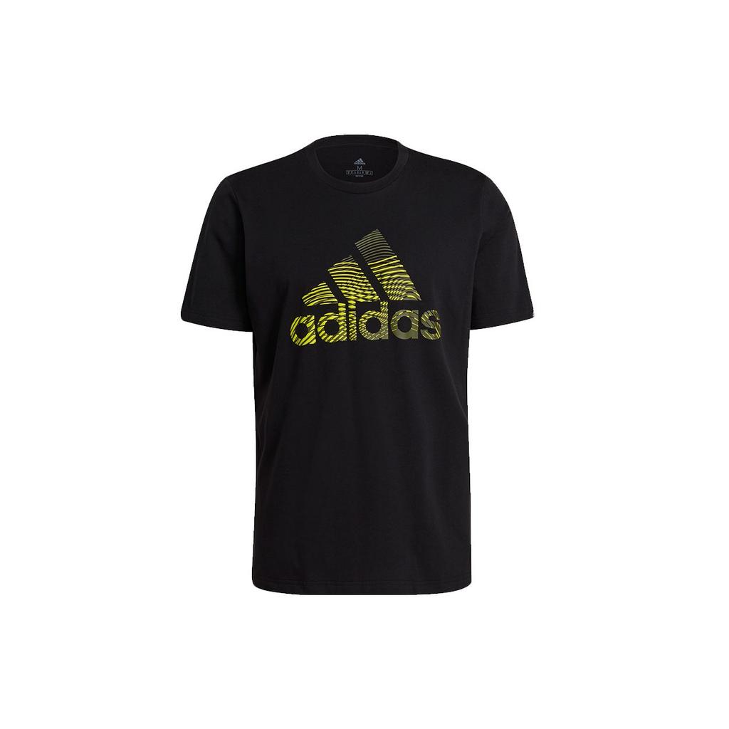 adidas Футболки Мужские Черные С Круглым Вырезом Умеренный Прямой Крой GL2399