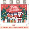 Party Backdrop Christmas Flat Merry Festive Multi Layered Celebrations Photo Booth Background Front Door Decor