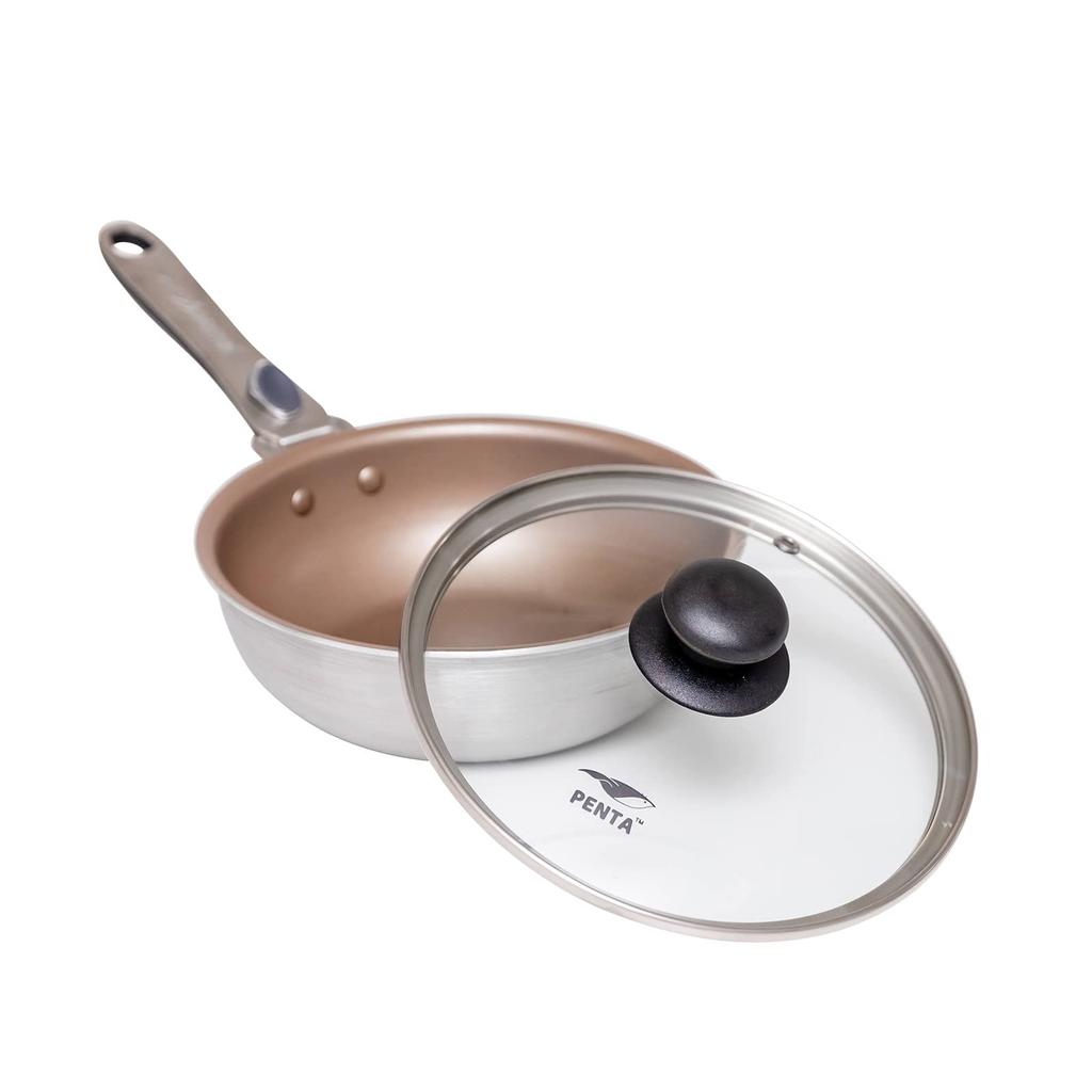 King Frying Pan PENTA 20cm Lid (Champagne Gold, (Deep) Set)
