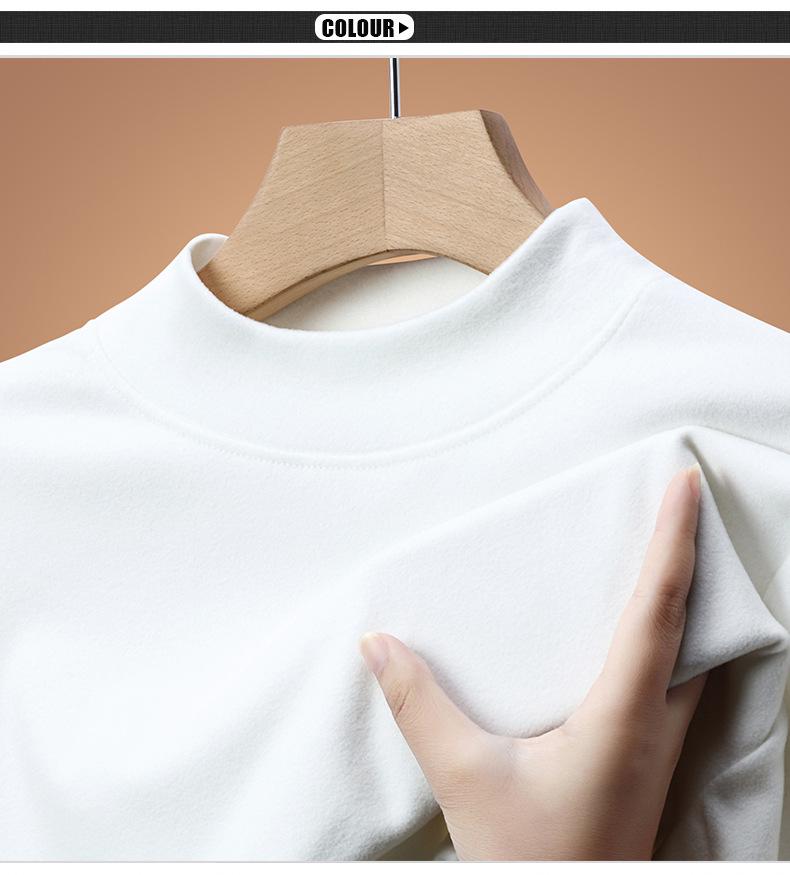 Men's Double-Sided German Velvet Long-Sleeve Warm Turtleneck Top