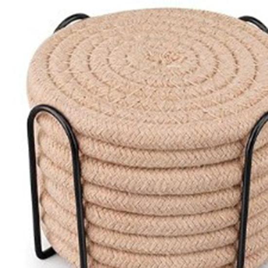 8Pcs Trivets Set for Hot Dishes Cotton Woven Pot Holders Heat Resistant Hot Pads Non-Slip Kitchen Table Protector for Counter