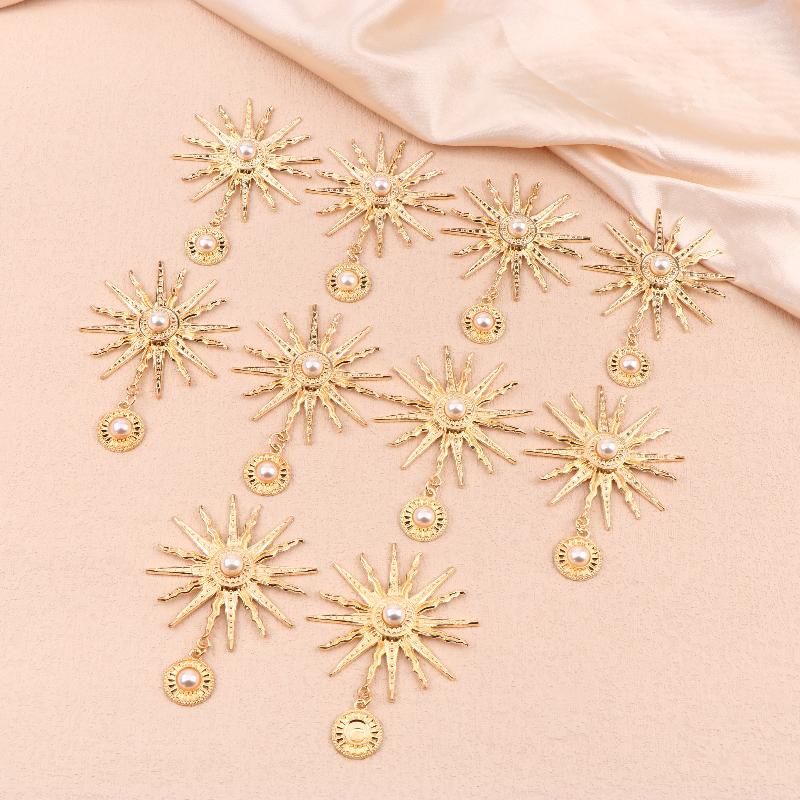 10 шт. Барочный стиль Жемчужная подвеска Подсолнух Ювелирные изделия Сделай сам Свадебная одежда Бант Ювелирные украшения Декоративные аксессуары