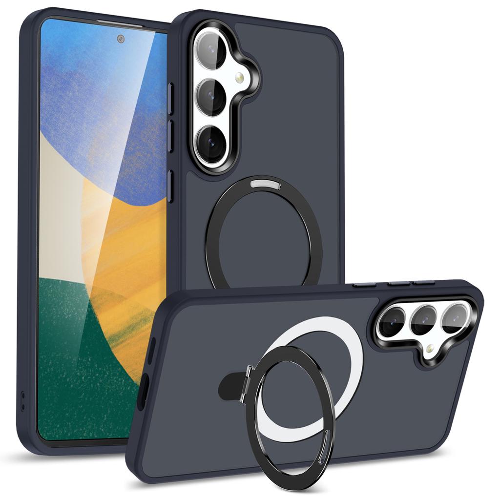 For Samsung Galaxy S24 Ultra PC Case Kickstand Protective Cover Compatible with MagSafe