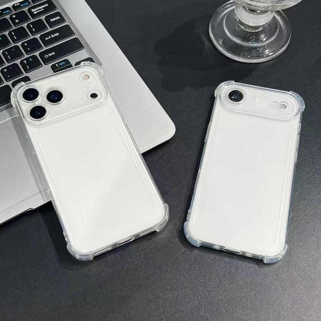 Для телефона Apple Ударопрочный прозрачный чехол Для iPhone 17 16 15 14 13 12 11 Pro Max Mini 6 7 8 Plus SE 17 Air прозрачная TPU обложка