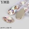 YHB TR Капельный спрей Сатиновый Шелковый Сиамское Стекло Хрусталь AB Швейные Камни с Плоским Дном Пришивные Стразы для Одежды Одежды Сумок H6230