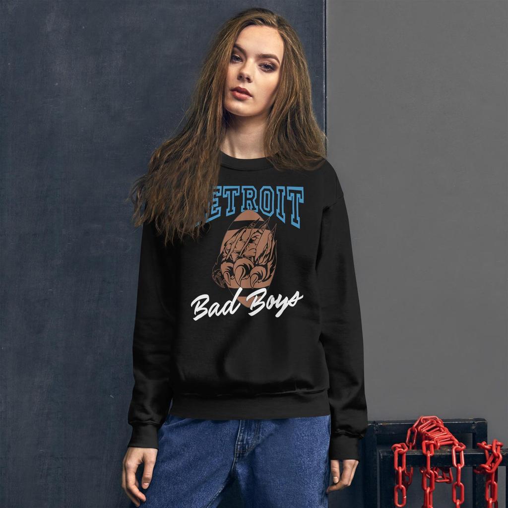 Свитшот Detroit Lions x Bad Boys | Футбольный микс Grit & Grind | Фанат спорта Детройта | Унисекс