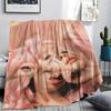 1PC Melanie Martinez Print Flannel Blanket, High quality Comfortable for All Seasons, Home Decor, Warmth and Comfort, Perfect for Christmas Gifts