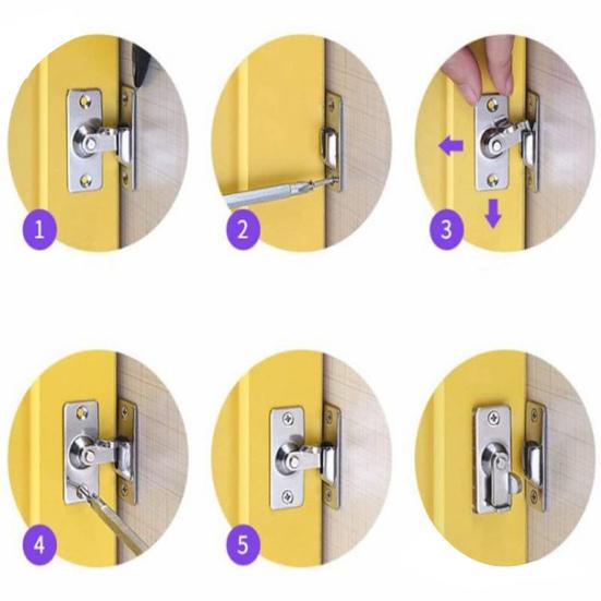 Дверная защелка, устойчивая к коррозии, легко собирается, мини-размер, 90-градусная дверная защелка, защелка для раздвижной двери