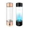 Portable Hydrogen Rich Water Cup Leak-proof Transparent Glass Water Bottle Hydrogen & Oxygen Separation Smart Water Kettle for Outdoor Travel