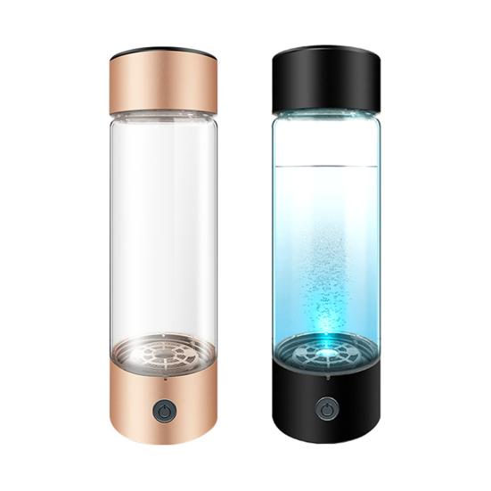 Portable Hydrogen Rich Water Cup Leak-proof Transparent Glass Water Bottle Hydrogen & Oxygen Separation Smart Water Kettle for Outdoor Travel
