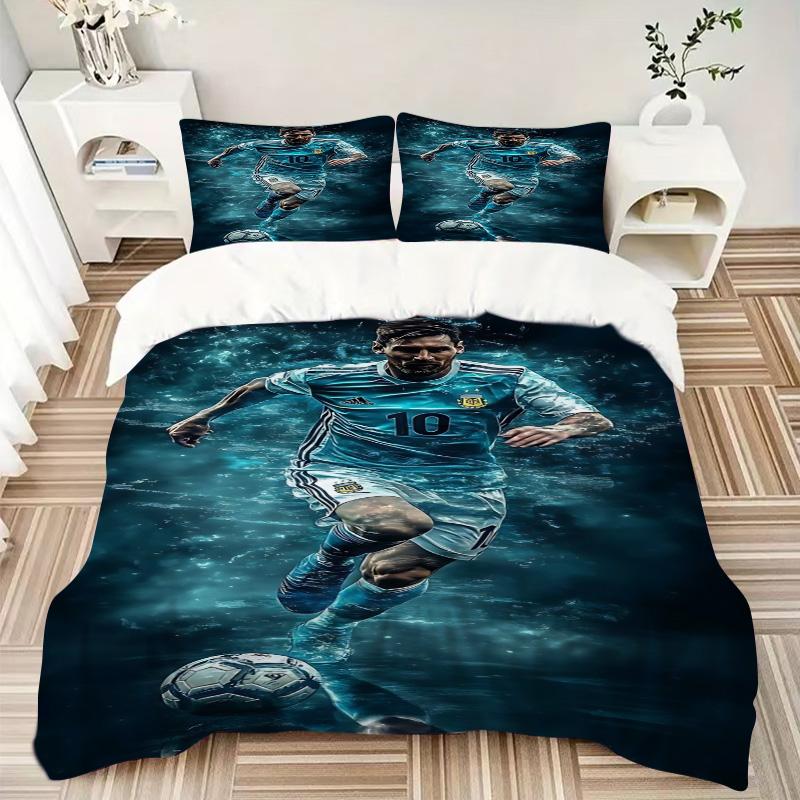 Argentina Football Legend Print 3Pcs Bedding Setduvet Cover With 2 Bedropillowcase Home Birthday Gift