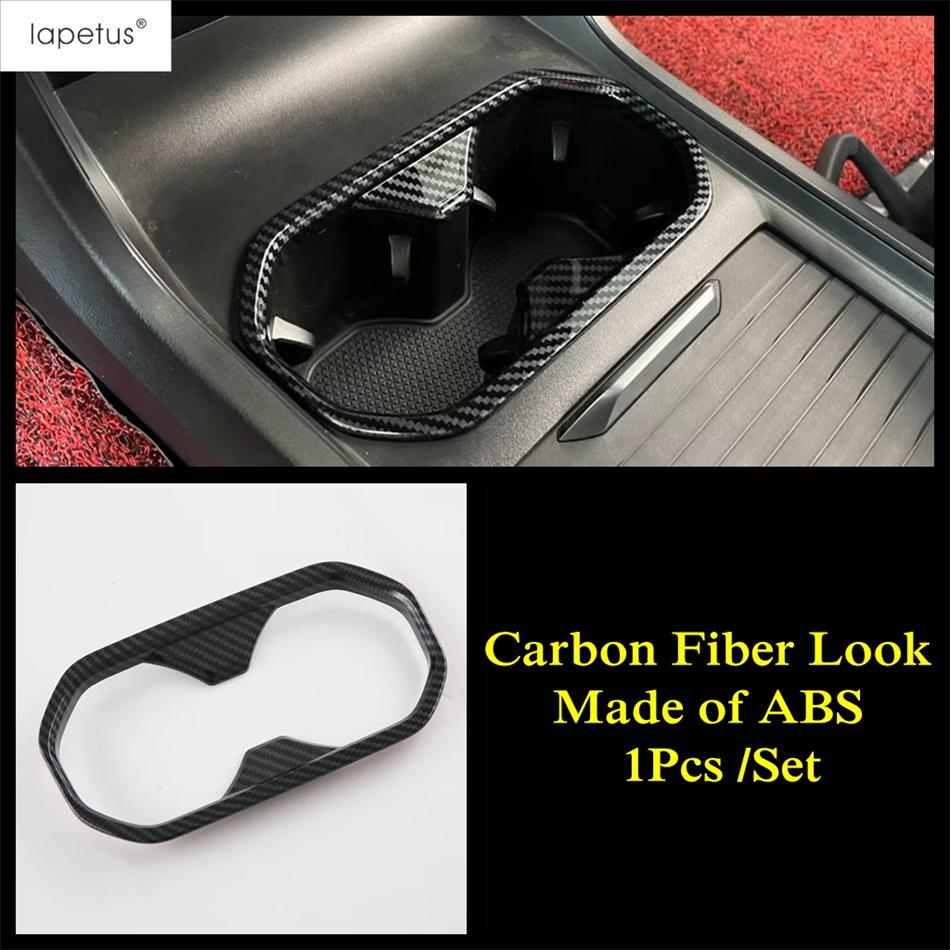 Front Central Control Water Cup Holder Panel Decoration Cover Trim For MG 4 EV 2024 ABS Carbon Fiber Accessories Interior