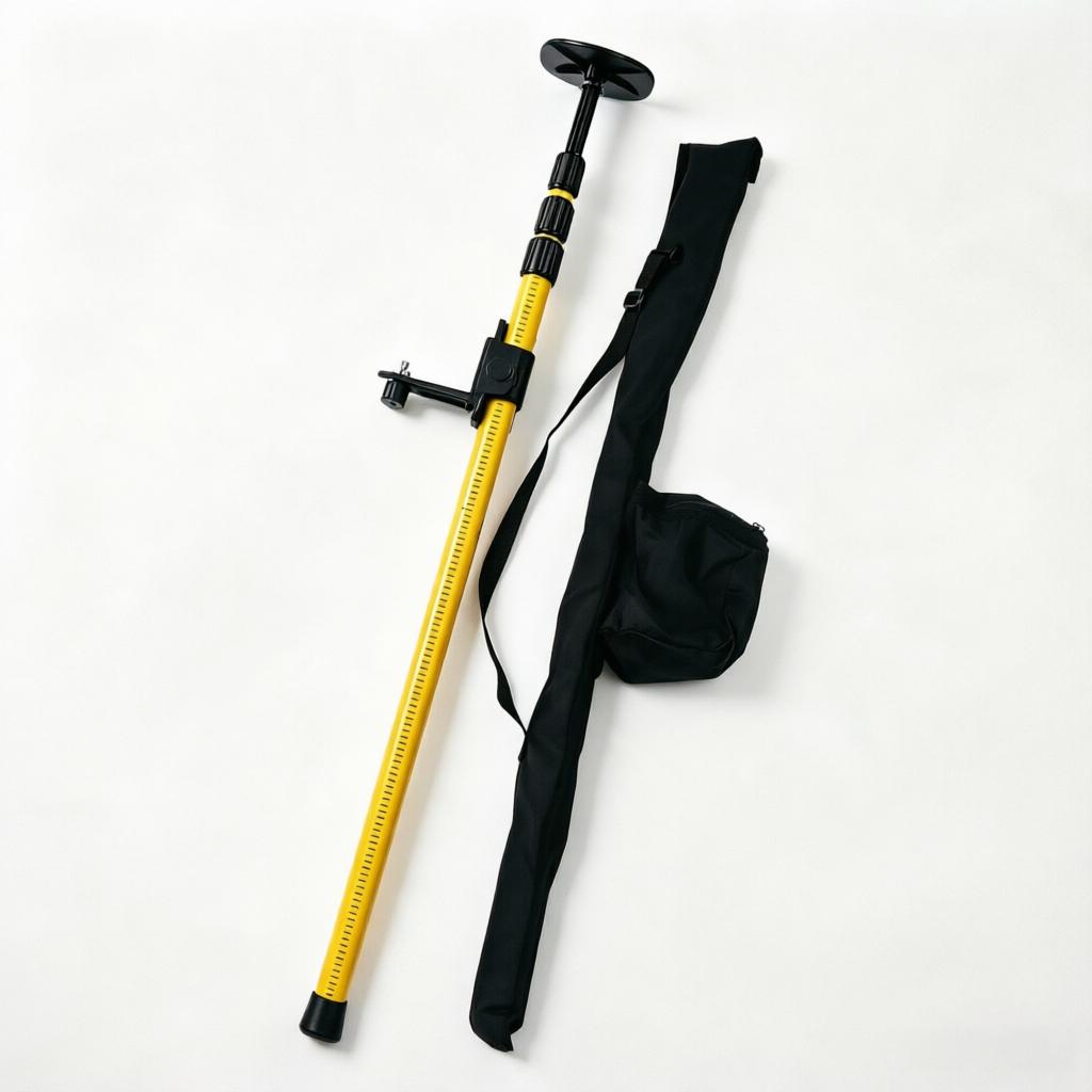 Retractable Surveying Rod with Case, 110.2in