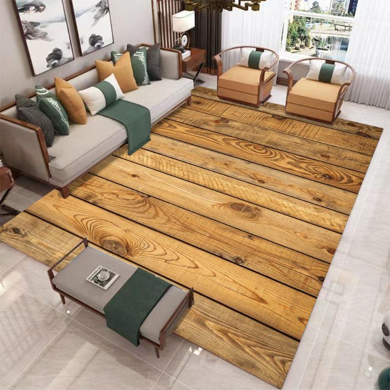 Ковер для гостиной с текстурой под дерево, дизайн в натуральном стиле, для дома, ковер большого размера, нескользящий коврик для пола, для загородного дома