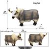 Cognitive Animal Model Toy: Dairy Cow, Buffalo, Yellow Cattle, Rhinoceros, Simmental Bull