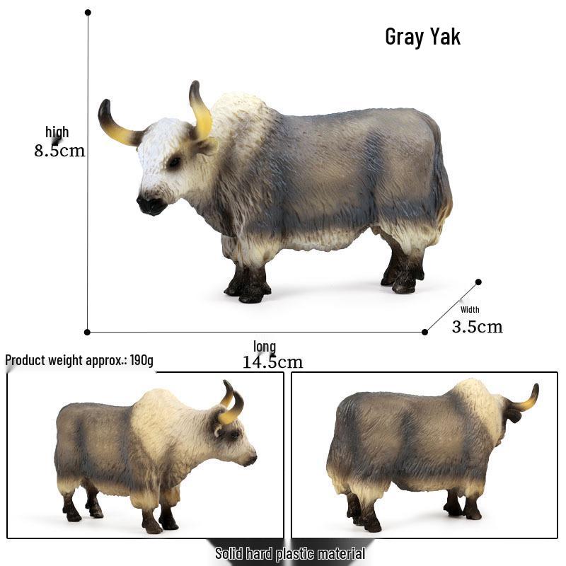 Cognitive Animal Model Toy: Dairy Cow, Buffalo, Yellow Cattle, Rhinoceros, Simmental Bull