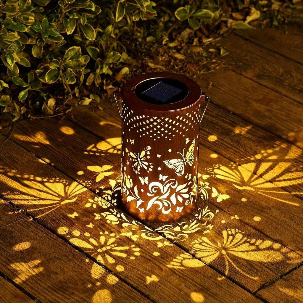 Hanging Solar Lights Solar Lantern LED Moroccan Garden Decor Solar Lanterns Outdoor Waterproof for Outside Patio Porch Pathway Hanging Decor