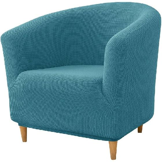 Чехол на клубное кресло, Эластичный клетчатый чехол на кресло-бочку, Съемные чехлы для кресла с подлокотниками, 1 предмет, Чехлы на кресло-бочку с эластичным низом для гостиной