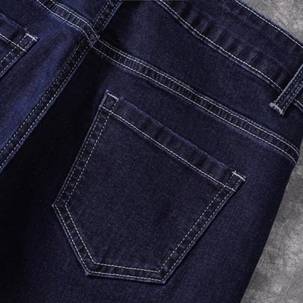 Dimanaf 2024 Большие размеры Женские осенние джинсы однотонные брюки шаровары джинсовые женские эластичные базовые синие брюки с высокой талией модные новые брюки большого размера 4XL 5XL